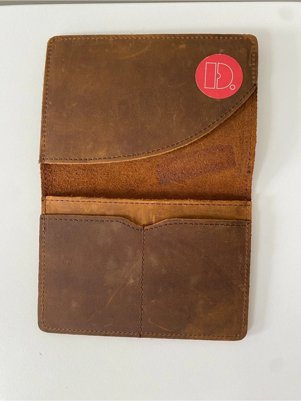 Classic Slim Rustic Leather Card Holder Wallet - Brown